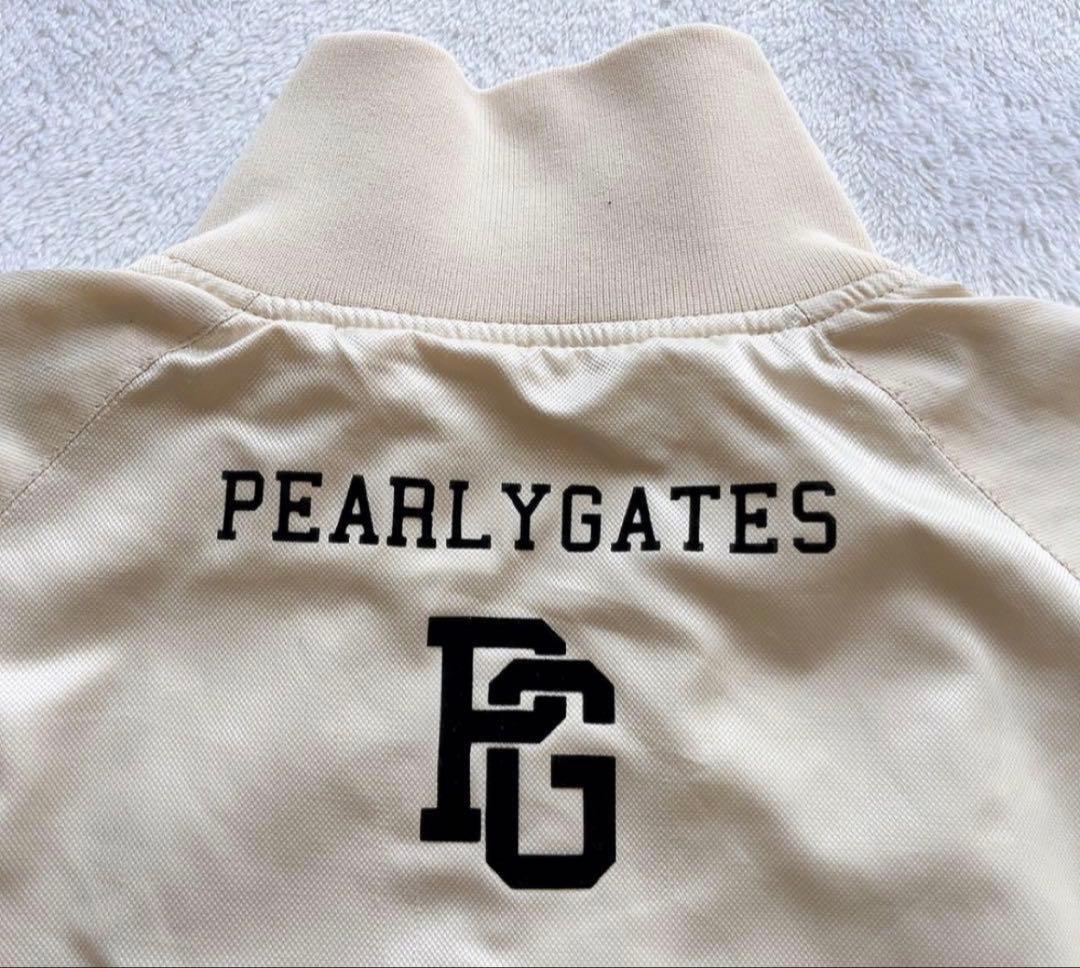 パーリーゲイツ　蓄熱裏地　スニード　ジャケット　ジップ　アイボリー　白　ベージュ