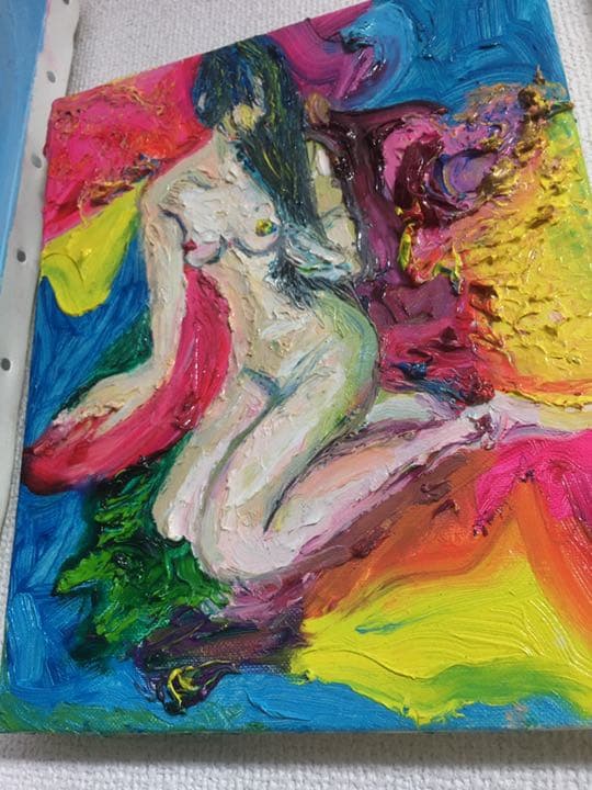 絵　絵画　原画　油絵　抽象画　アート　雑貨　オシャレ　モダン　ヌード　インテリア