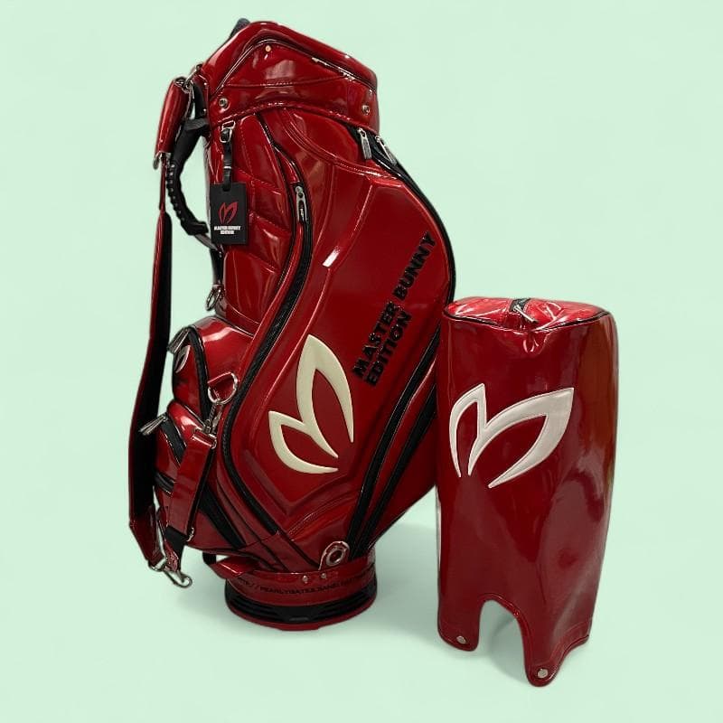 マスターバニーエディション フード付き キャディバッグ レッド 9.5型 6分割