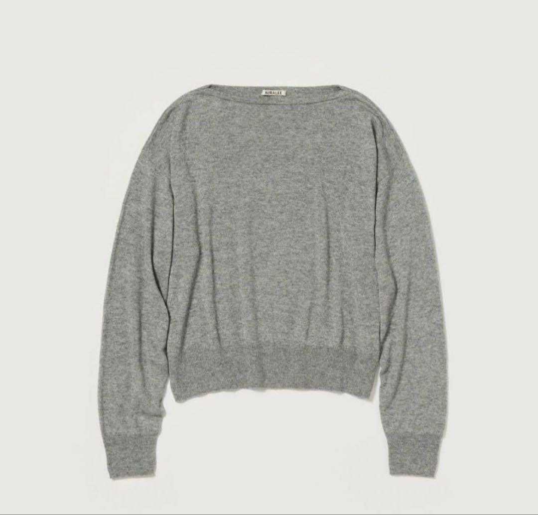 トップス SUPER FINE CASHMERE SILK KNIT BOAT NECK