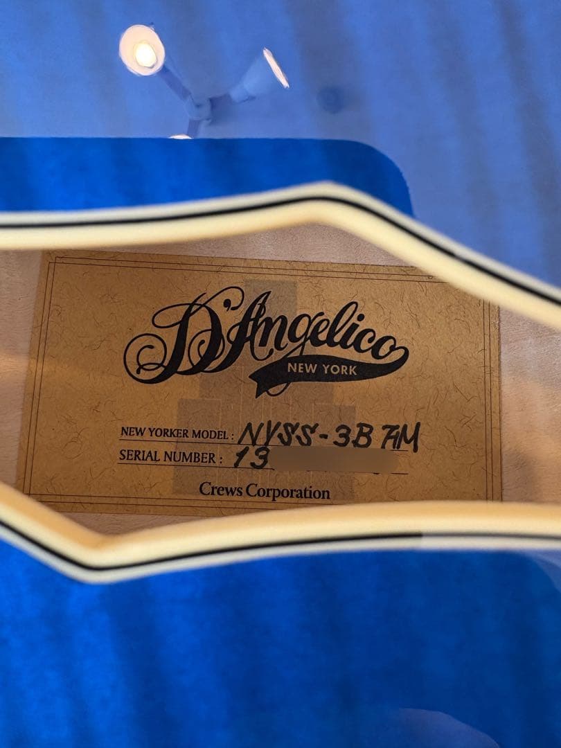 【日本製】 D'Angelico NYSS-3B FM セミアコ