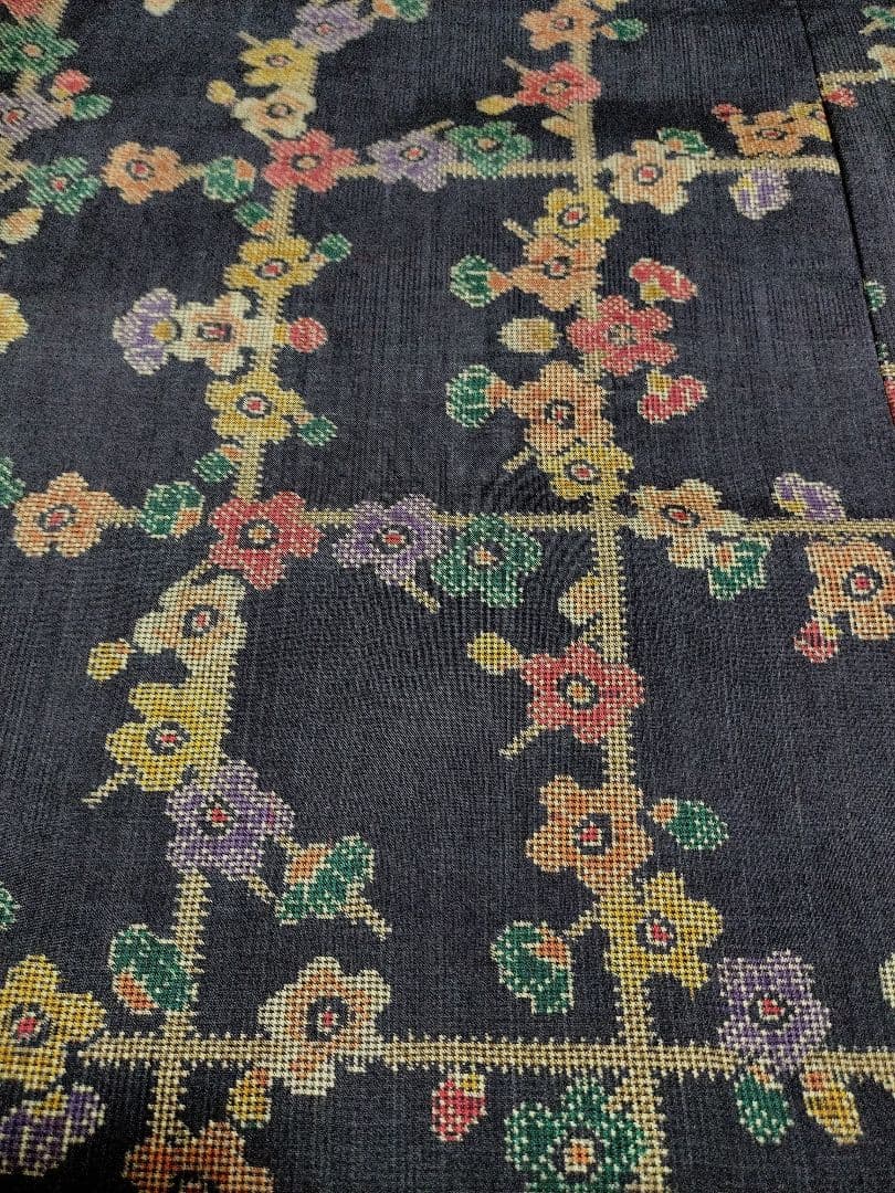 1580+1535　たっかこ☆大島紬ガウチョ＆ストール+ショルダー留袖