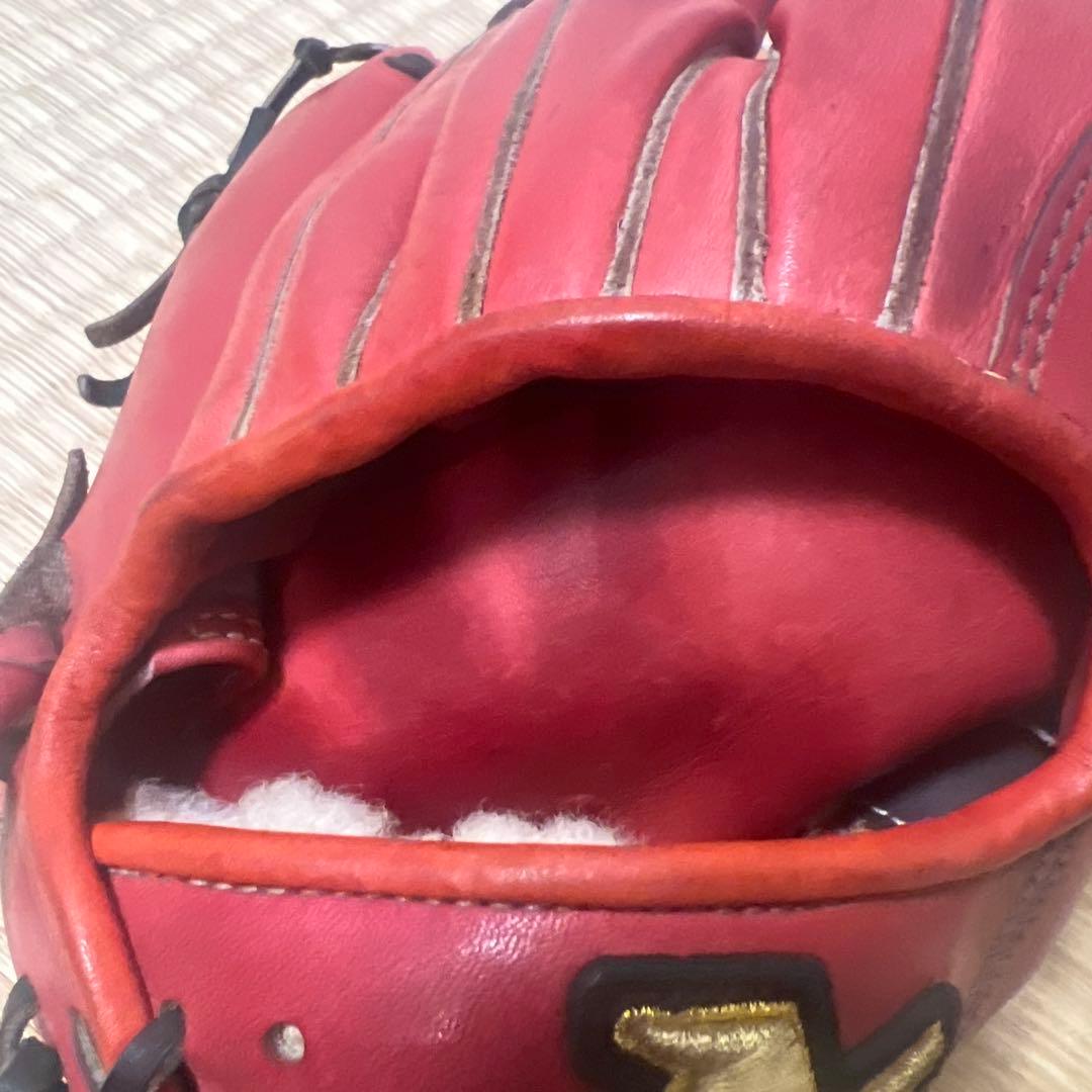 ※値下げ※ ATOMS 赤 硬式野球グローブ 外野右投げ用