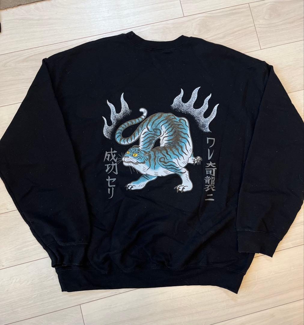 【希XL】CHERRY PICK \"T3\" スウェット 青 寅年 干支 タイガー