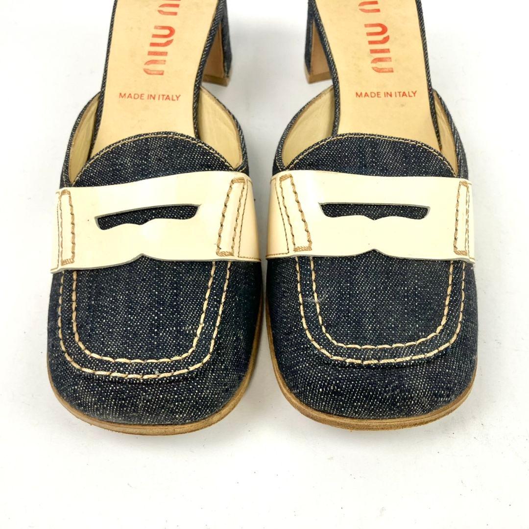 miumiu　ミュウミュウ　サンダル　ミュール　デニム　約24cm