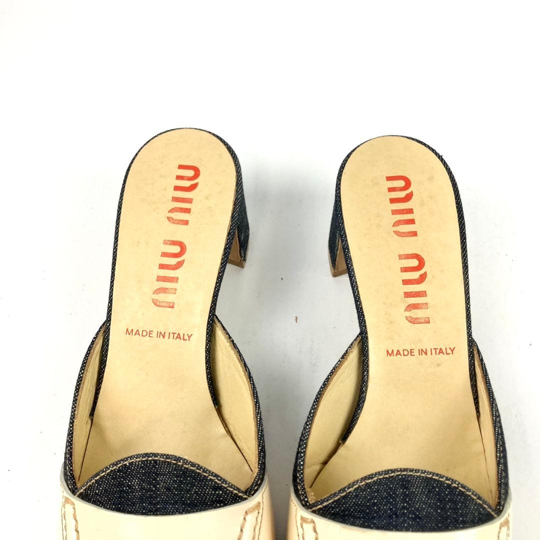 miumiu　ミュウミュウ　サンダル　ミュール　デニム　約24cm