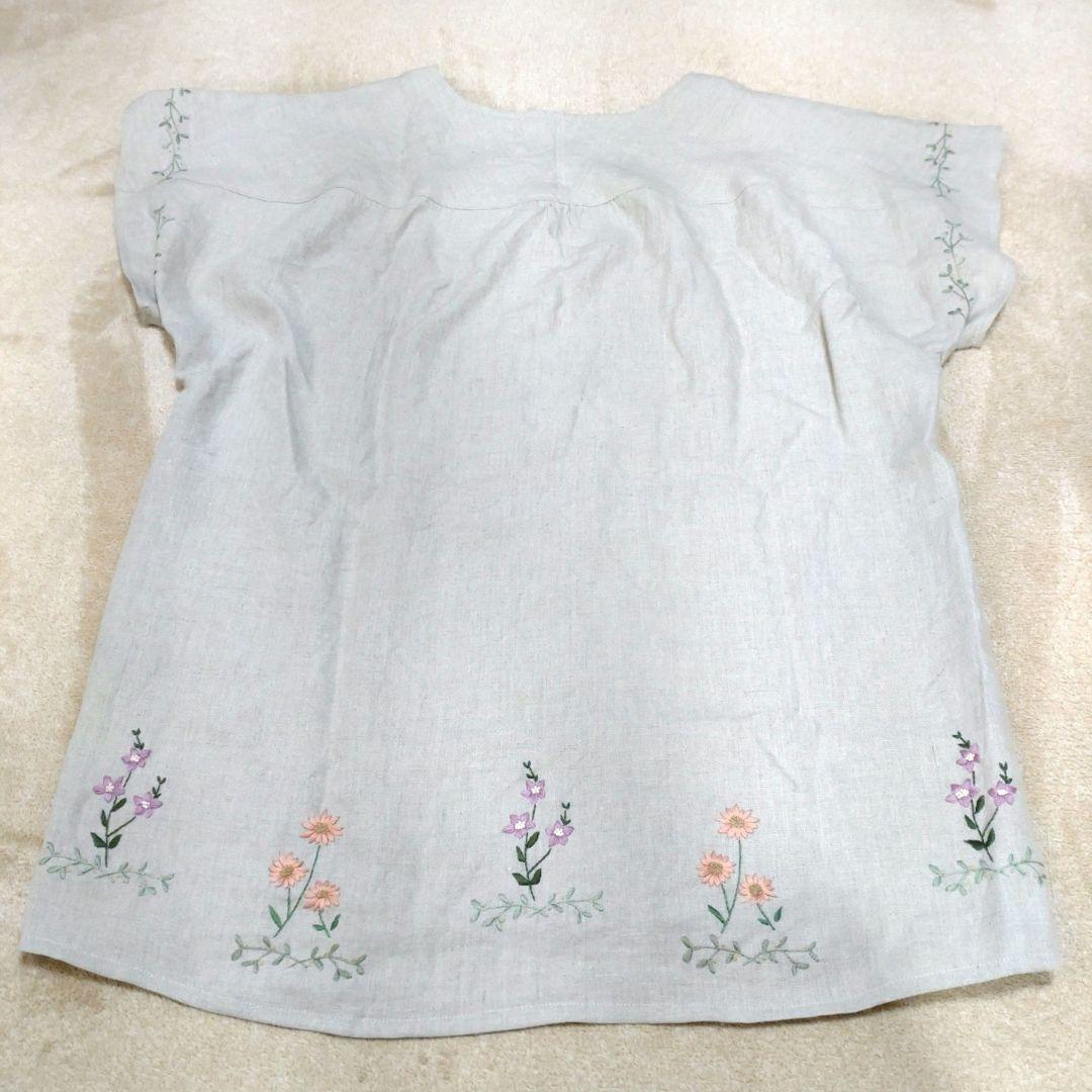 刺繍エプロン　バッグ　チュニック