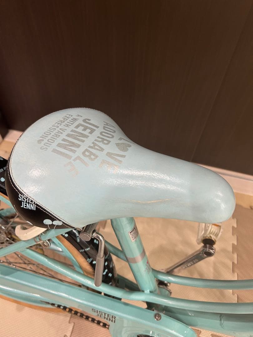 【値下げ】 子供自転車　シスタージェニー22インチ チェリー柄　ミントグリーン