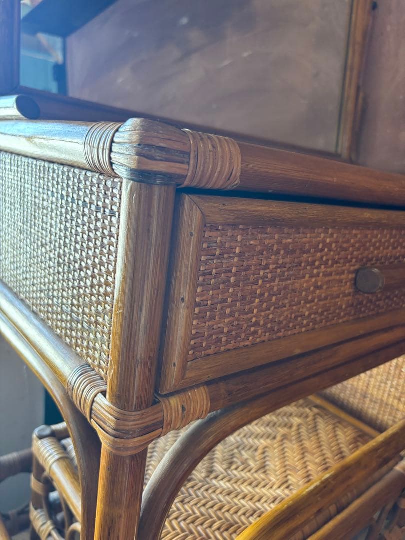 籐　ドレッサー　ヴィンテージ　アンティーク ラタン ドレッサー