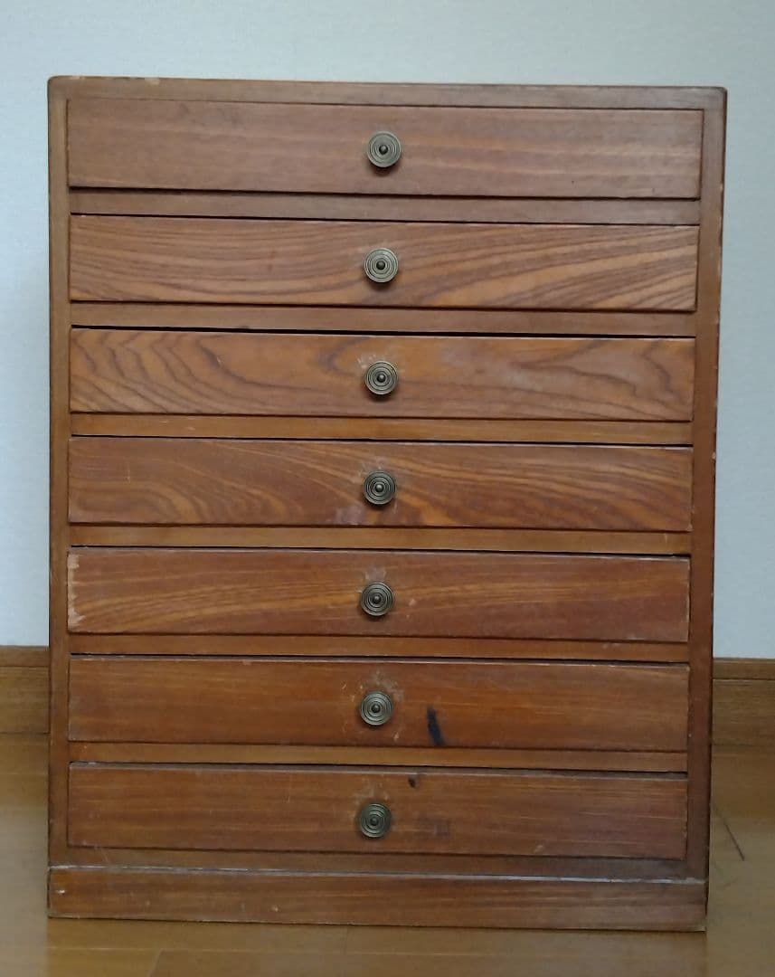 アンテーク　引き出し　7段　昭和レトロ　古道具 木製