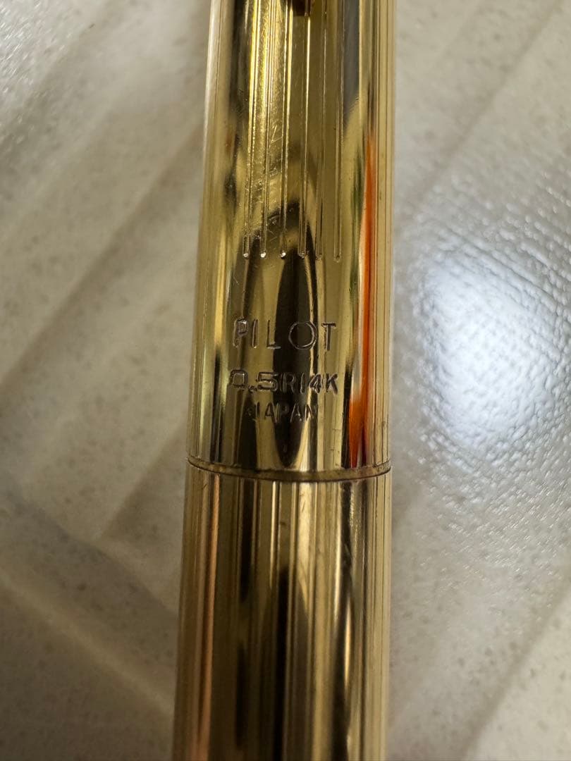 未使用　パイロット PILOT 金張 k14R ゴールド ノック式シャープペン