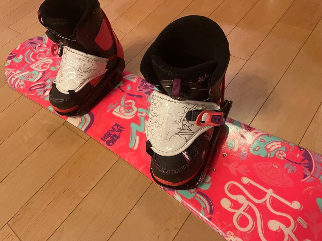 K2 スノーボード3点セット　ピンク/ホワイト