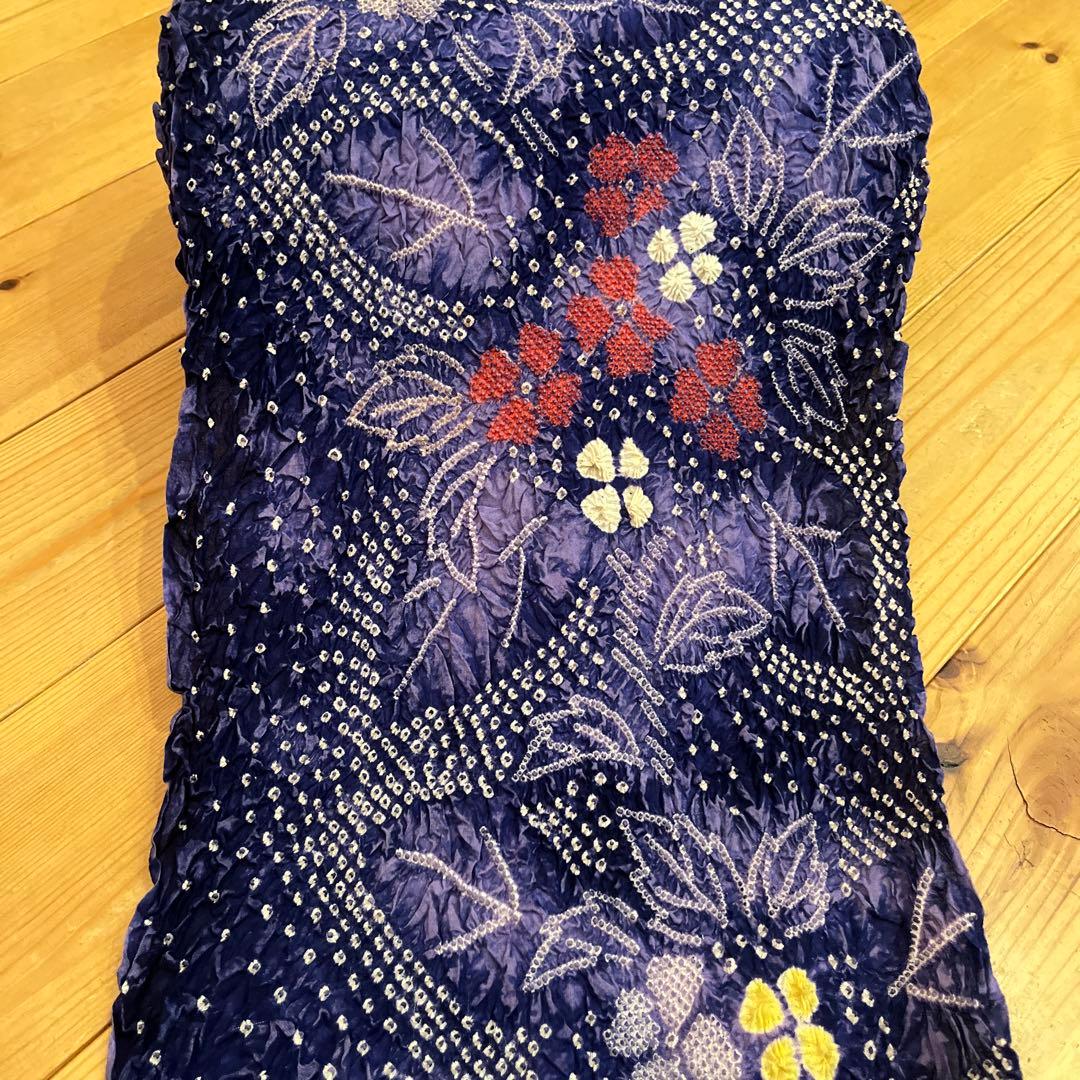 即購入可能❗️【未使用・タグ付き】有松鳴海絞り 反物｜本染 紫 花柄 浴衣