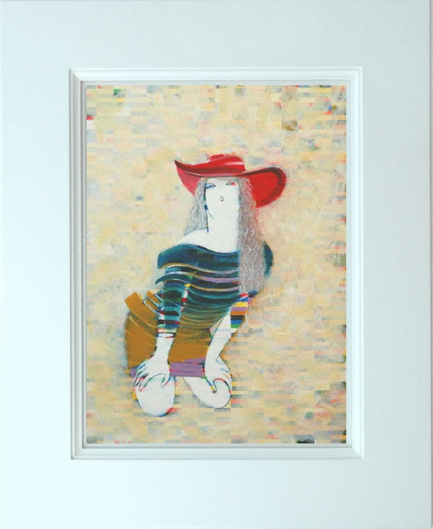 油絵 絵 絵画 インテリア 額付(黒) F6-050213 人物 女性像