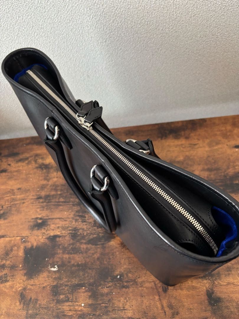 【万双】双鞣和地トートバッグほぼ未使用　ブラック