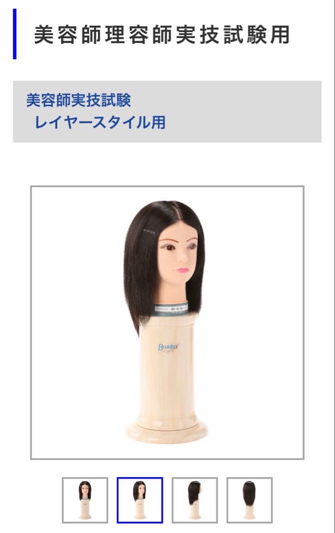 実技試験用カットウィッグ ビューラック02-20-19 新品未使用　3頭セット