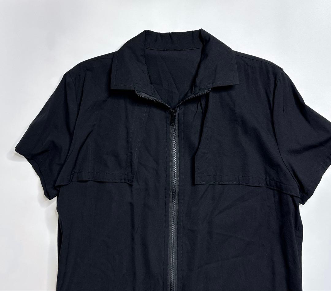 【美品】Y’s ワイズ　ジップアップ　ウールワンピース　ブラック