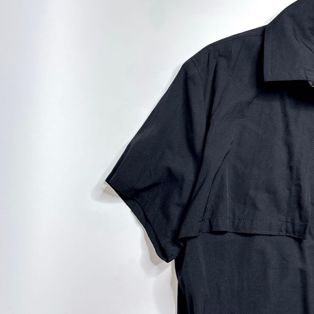 【美品】Y’s ワイズ　ジップアップ　ウールワンピース　ブラック