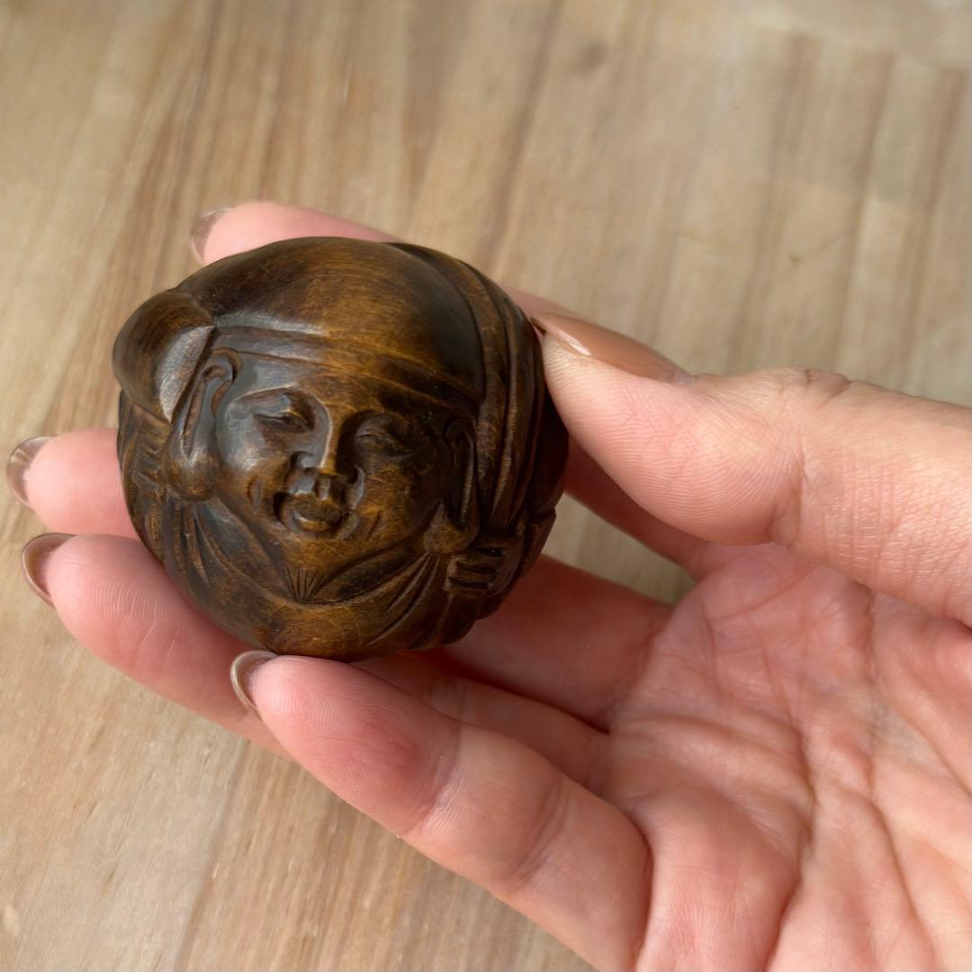 丸木彫　恵比寿さま大黒さま