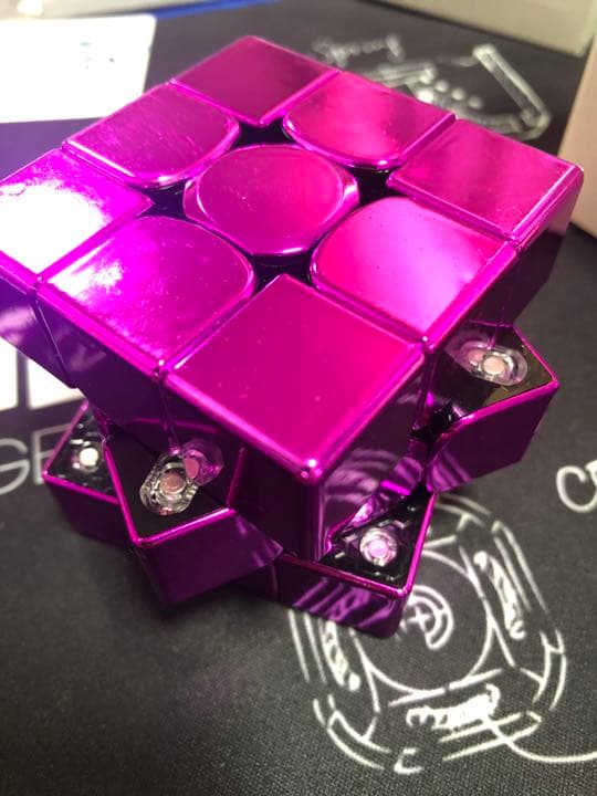 GAN 356XSM「電気メッキ」明るいピンク ルービックキューブ