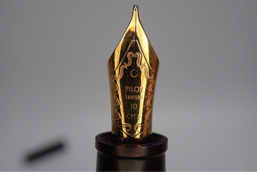 【廃番】masahiro万年筆 エボナイト パイロット 中字（M） インク止め式