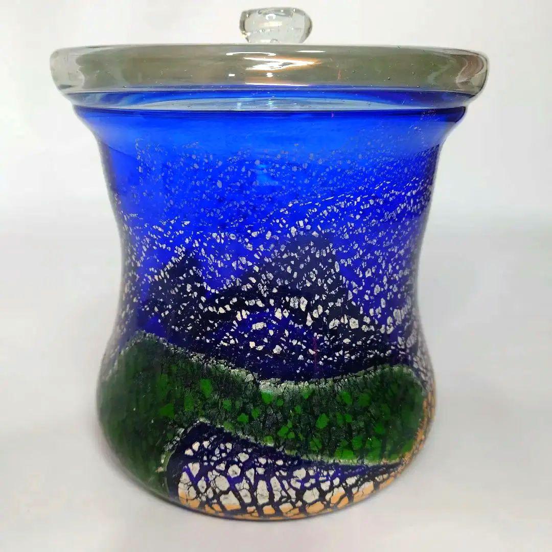 稲嶺盛吉　琉球ガラス　水指　茶道具