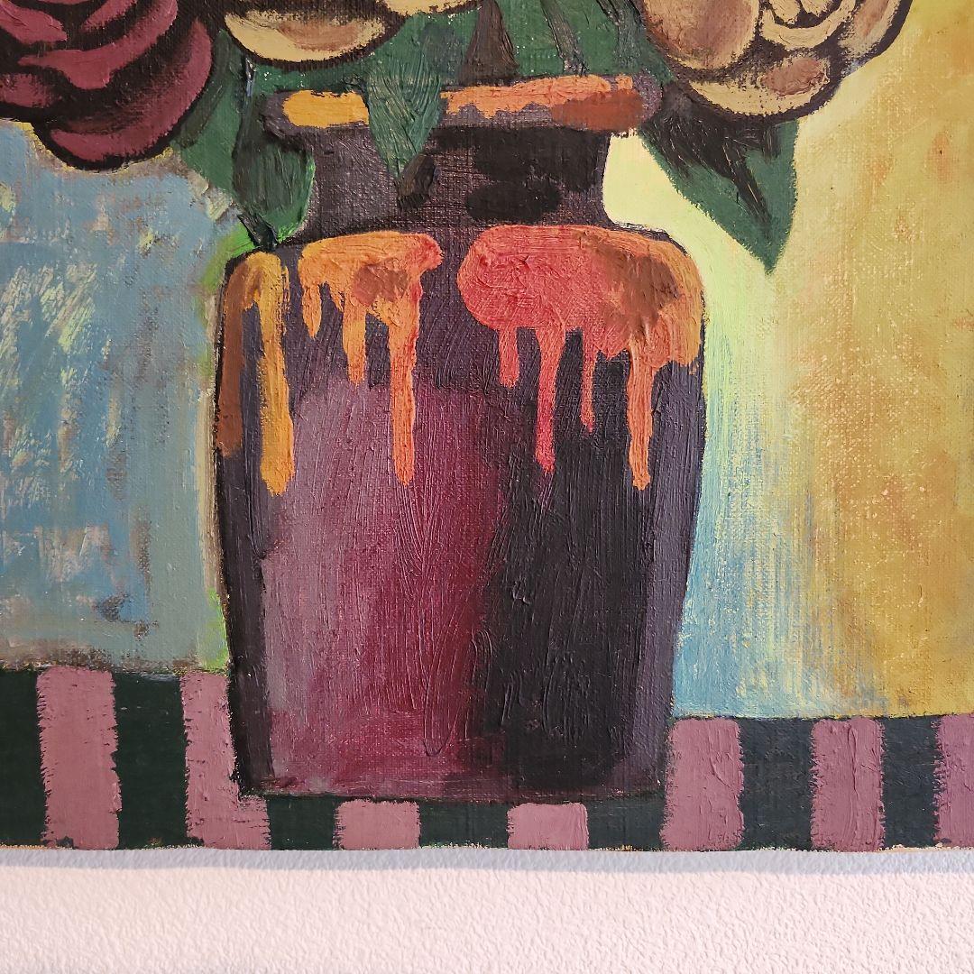 田渕眞兒　油絵　油彩　薔薇シリーズ　花　No.12-7