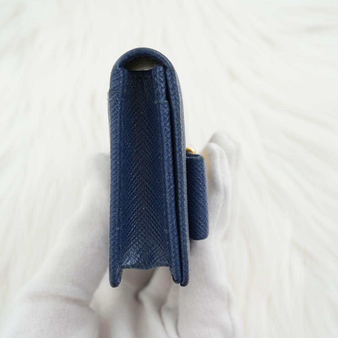 極美品　箱・カード付き　PRADA プラダ　名刺入れ　サフィアーノ　リボン