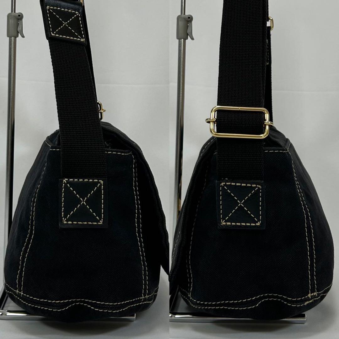 【極美品】ヴィヴィアンウエストウッド ショルダーバッグ キャンバス オーブ 黒