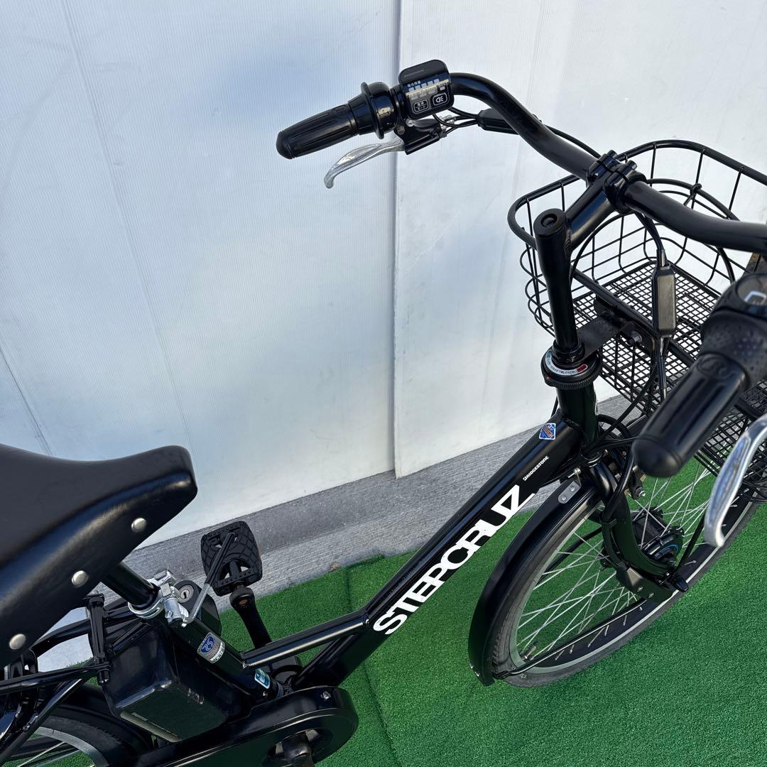 充電器無しSTEPCRUZアルベルト新型電動アシスト自転車26インチ ブラック