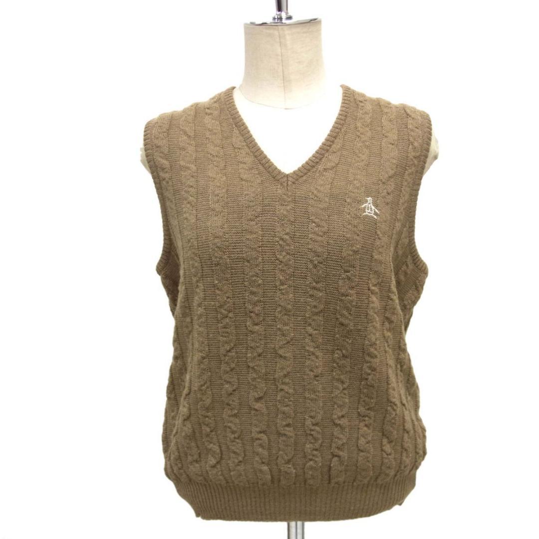 ✈極美品　マンシングウェア　ニット　ベスト ジレ　プルオーバー　グレー　女性 M
