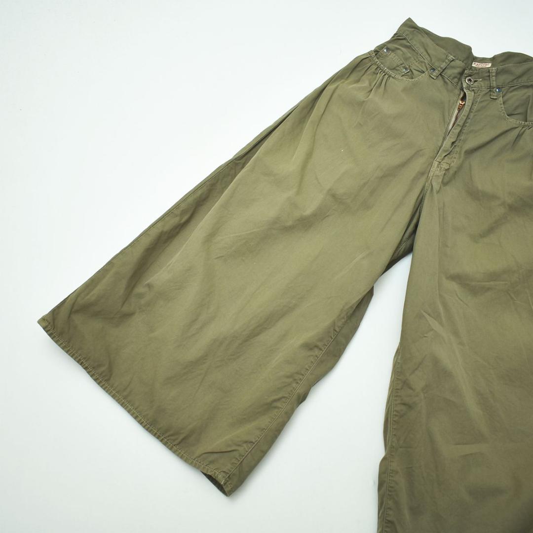 キャピタル KAPITAL ガチャポケット ワイドパンツ オリーブ 女性用 ♪