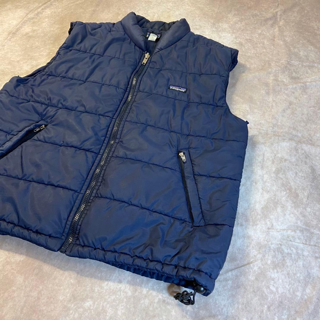 90s Patagonia ダウンベスト ネイビー Lサイズ 詳細不明