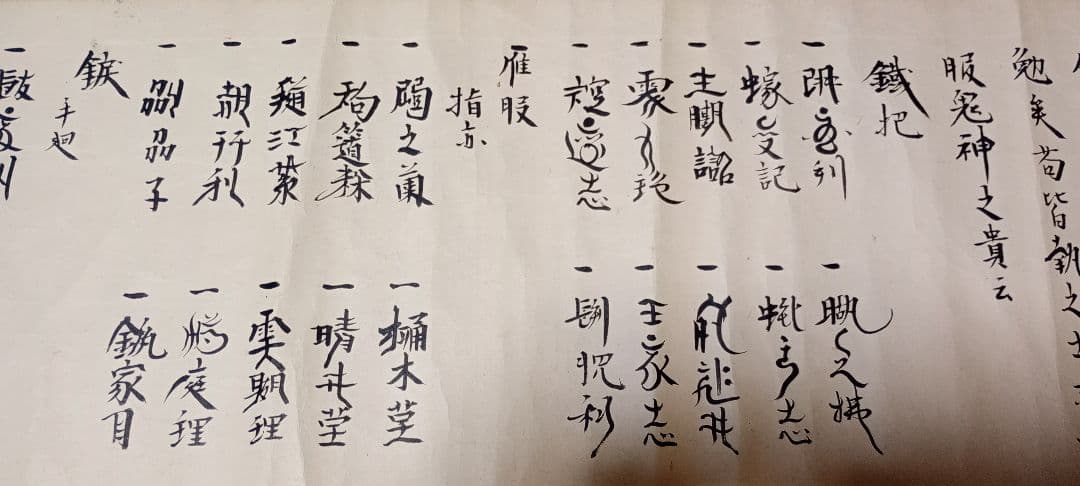 免許皆伝の巻物　心流三道具