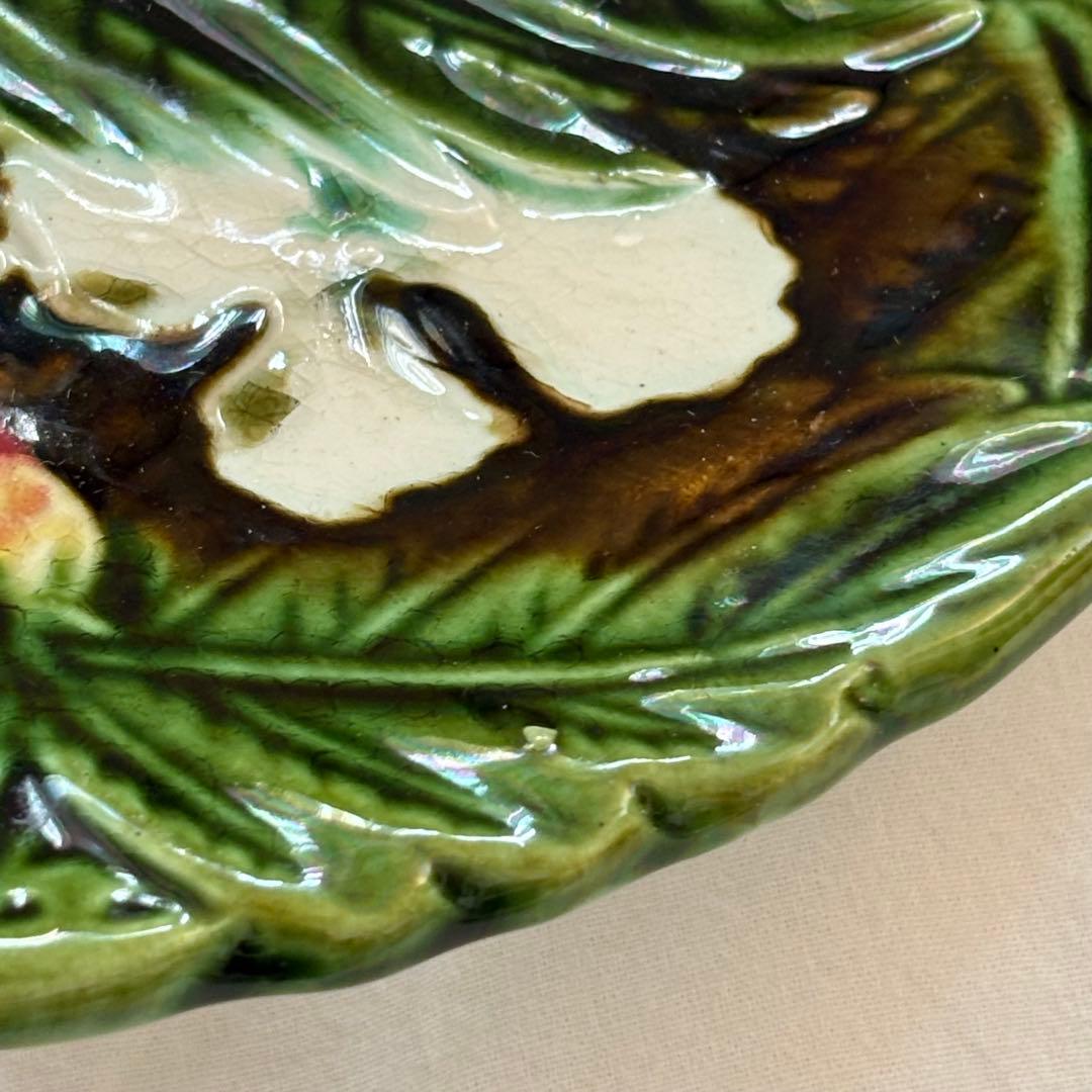 フランス アンティーク バルボティーヌ いちご柄 プレート