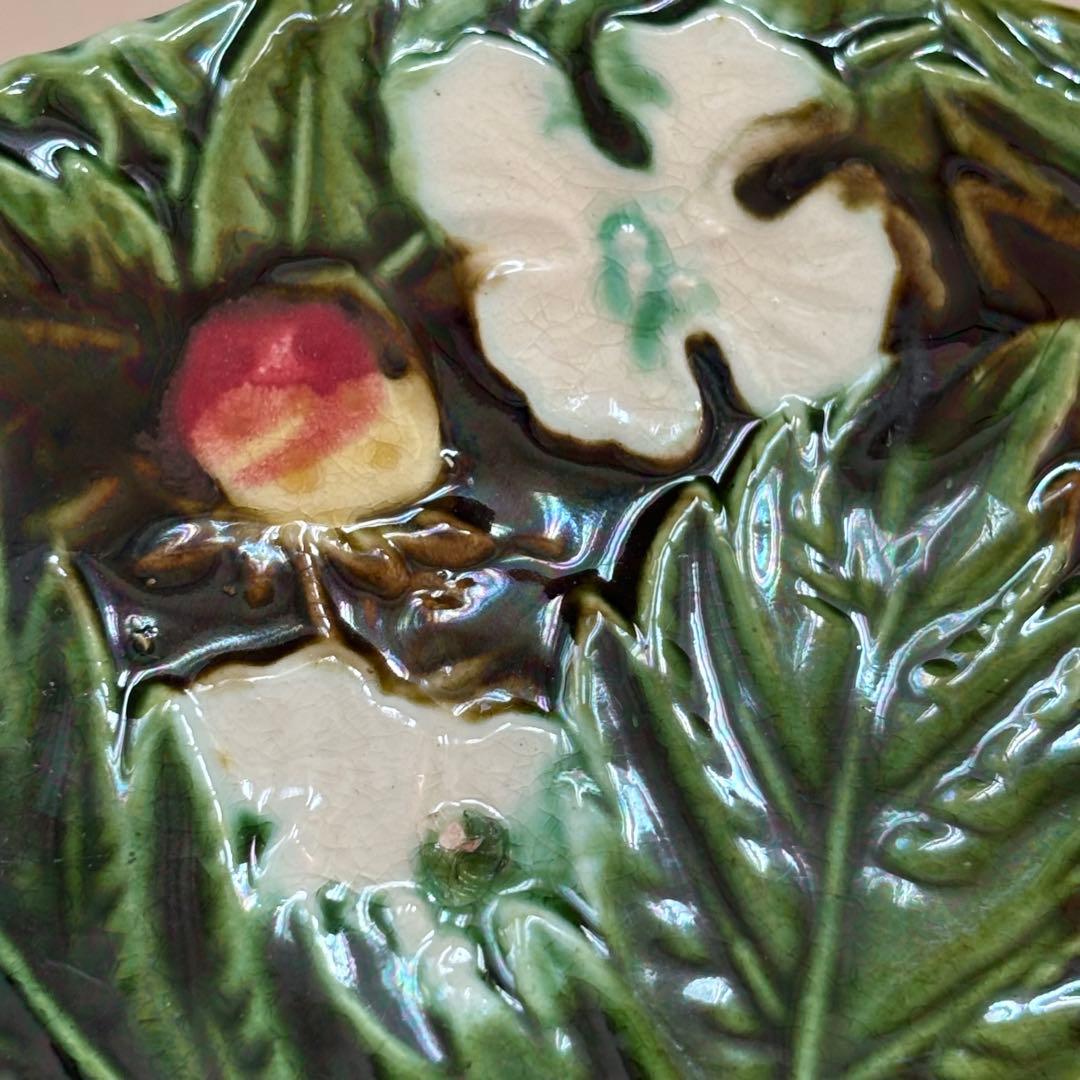 フランス アンティーク バルボティーヌ いちご柄 プレート