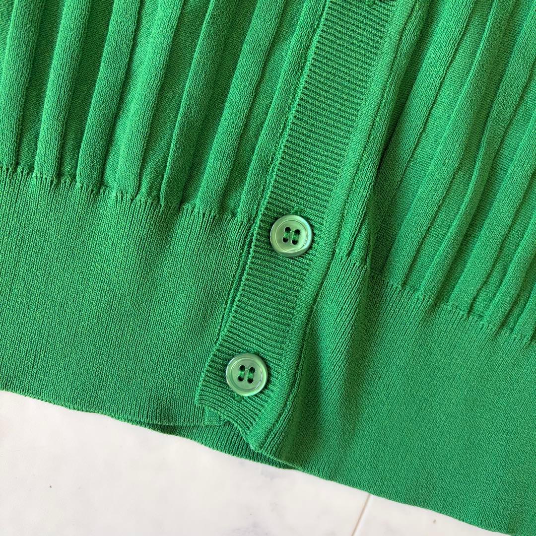 試着のみ allureville アルアバイル ニット カーディガン 緑 未使用