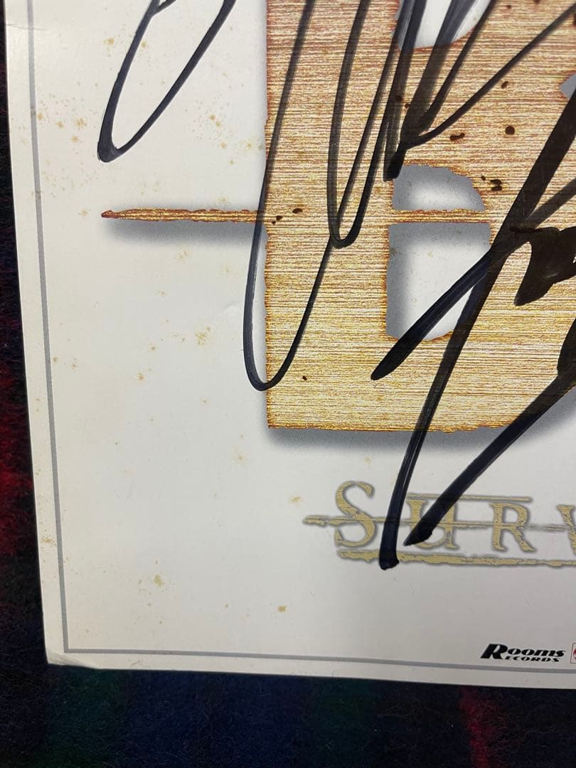 B'z SURVIVEツアー限定サイン色紙 希少　汚れあり　直筆サイン色紙 色紙