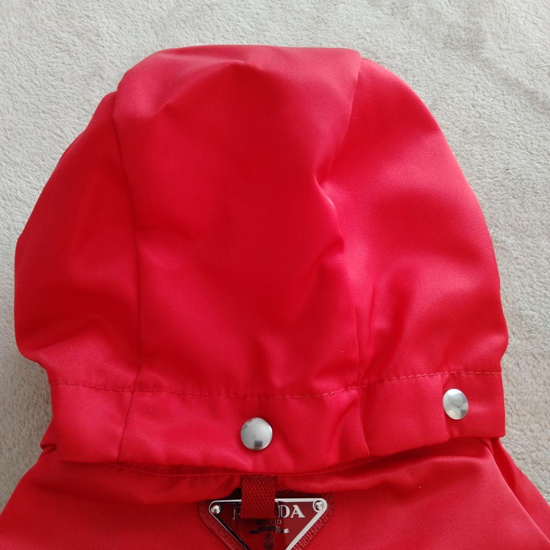 【未使用品】PRADA ペット　レインコート　ウィンドブレーカー　レッド