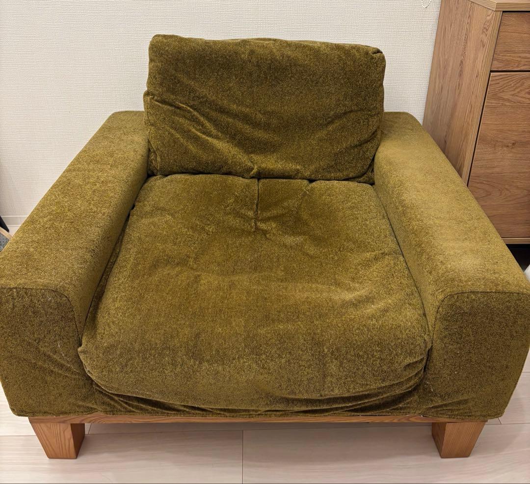 【6/22までの出品】ReCENO リセノ 1人用ソファ folk オリーブ
