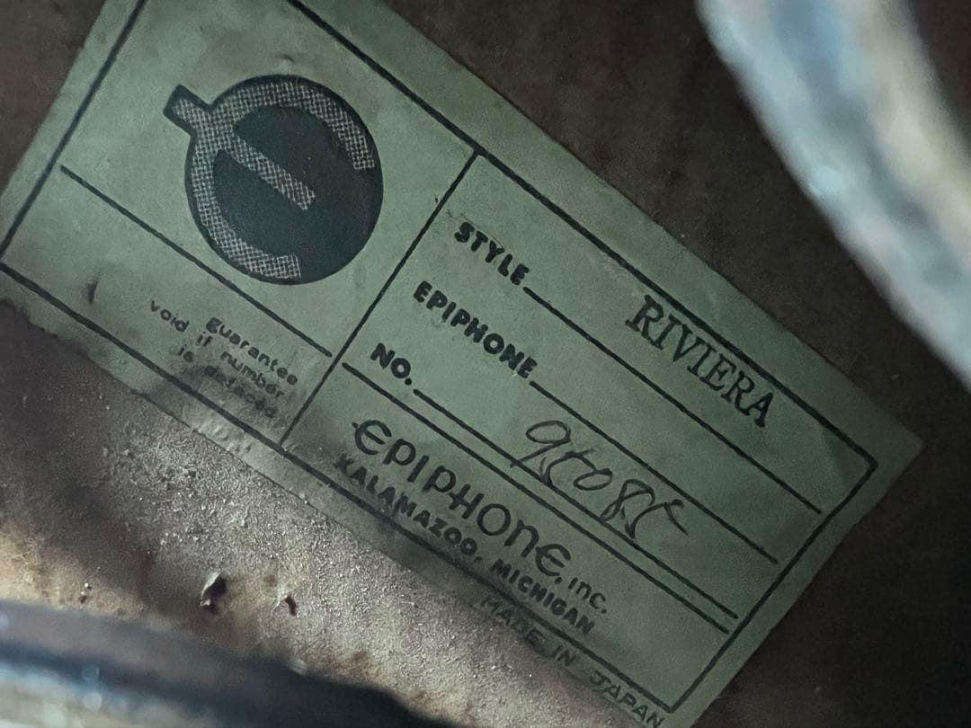 Epiphone Riviera 1977〜79年代製 ブルーラベル マツモク