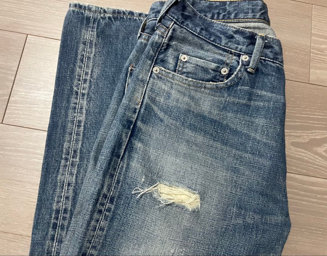 DAMAGED SELVEDGE DENIM 「J」 サイズ29