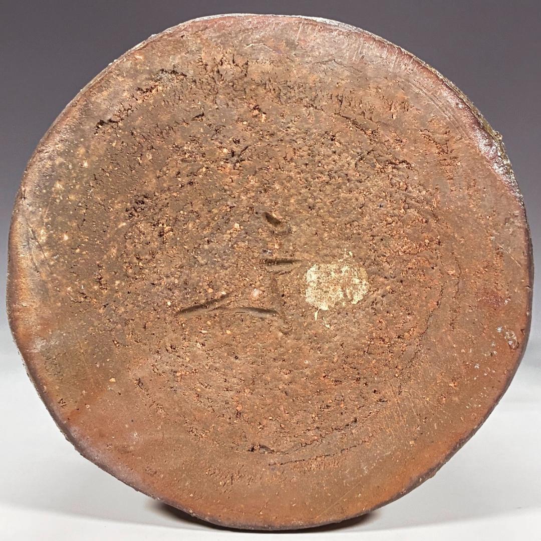 ■備前焼 斉藤隆 作 花入 共箱あり 師：伊勢崎淳