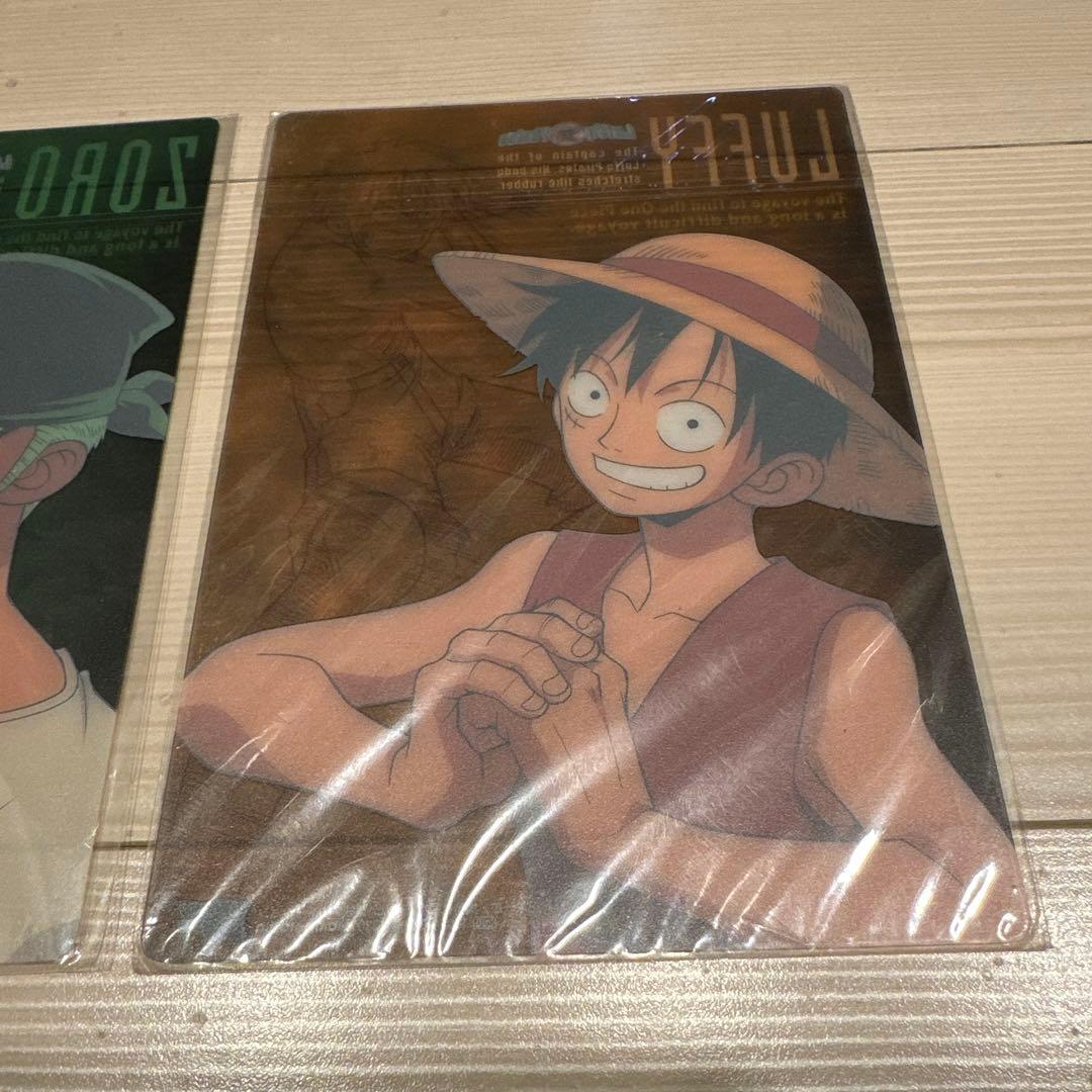 ワンピース　下敷きセット　レトロ　2点　ゾロ　ルフィ