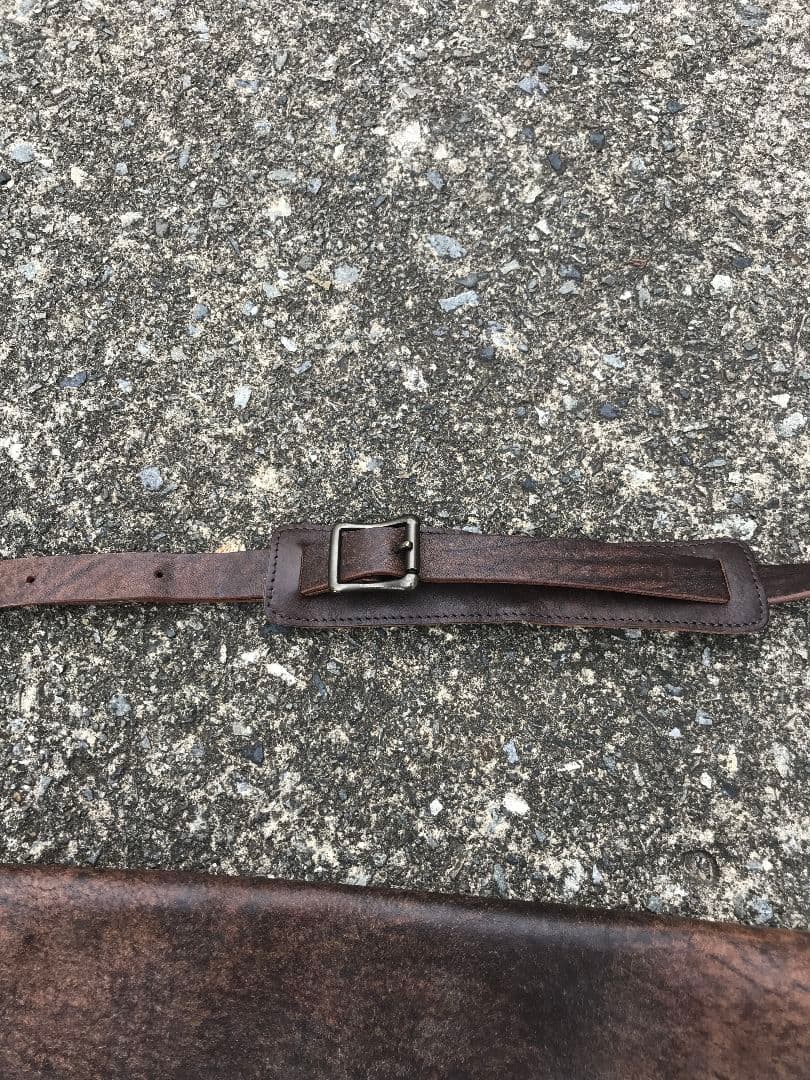 art brown レザー メール ショルダー バッグ アート ブラウン