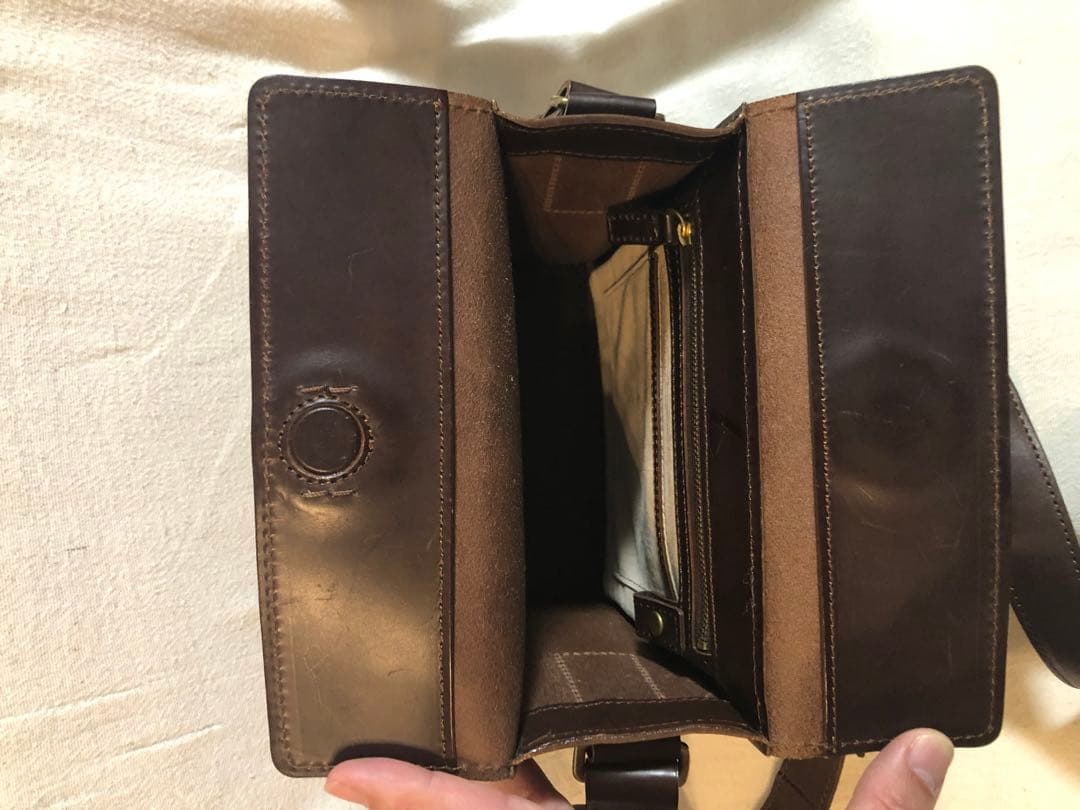 【週末限定値下】廃盤希少人気のチョコ　土屋鞄 ボックスショルダー