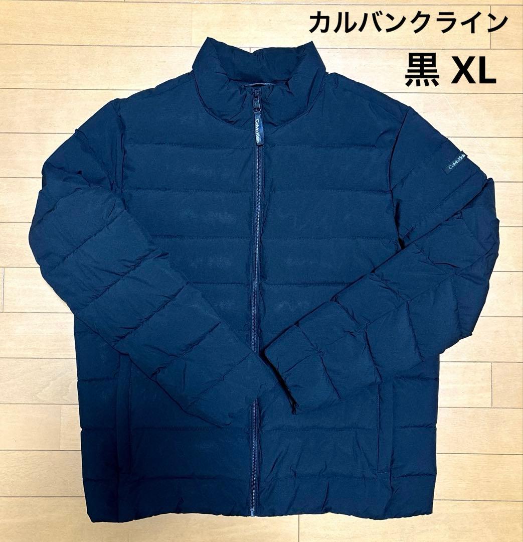 匿名配送 新品未使用 カルバンクライン メンズ パフジャケット中綿 XL 黒