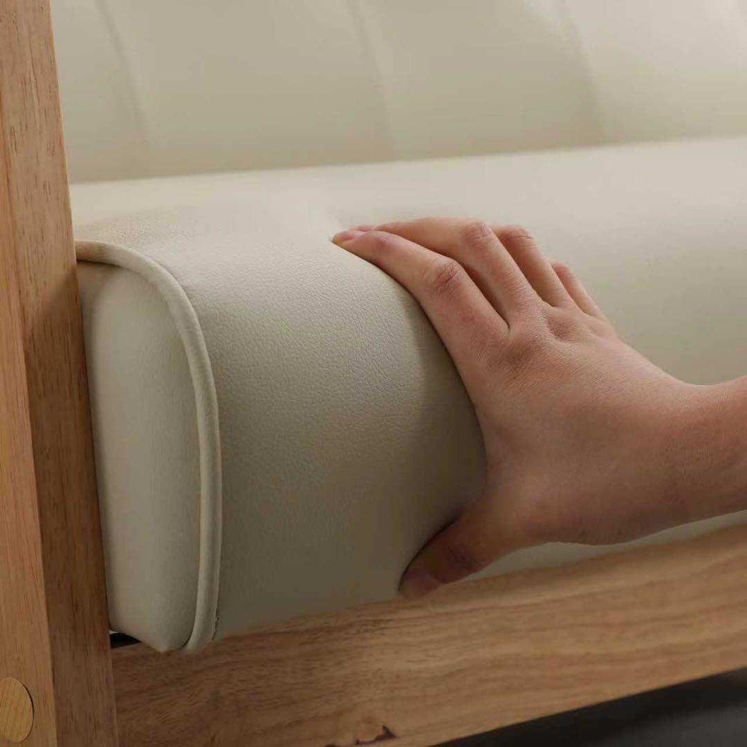 【新品】3人掛けソファ ダークブラウンPVCレザー 高級感