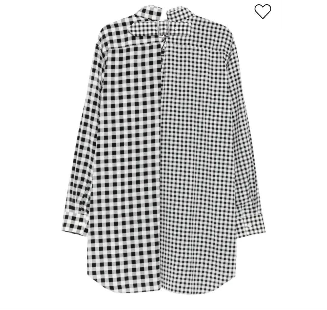 AD2025 完売商品　コムデギャルソン　ドッキングギンガムシャツ