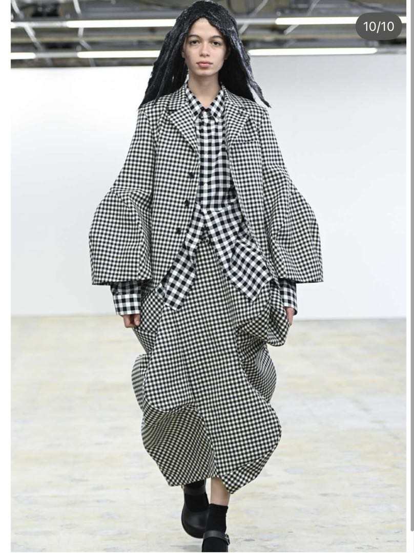 AD2025 完売商品　コムデギャルソン　ドッキングギンガムシャツ